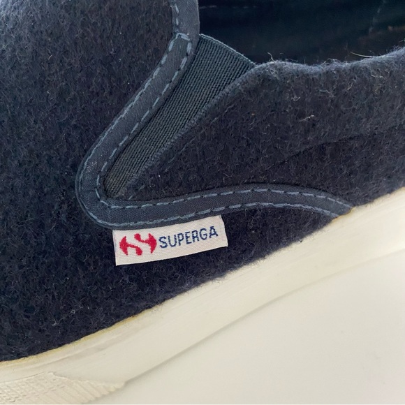 Superga Platform Black Fabric Slip On Sneakers Size 37.5 (Women's Size 7) - Picture 7 of 10